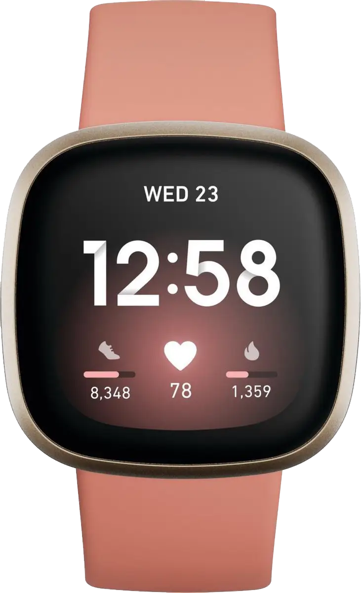 Fitbit Versa roze afbeelding. Handige tool voor tijdens het sporten.