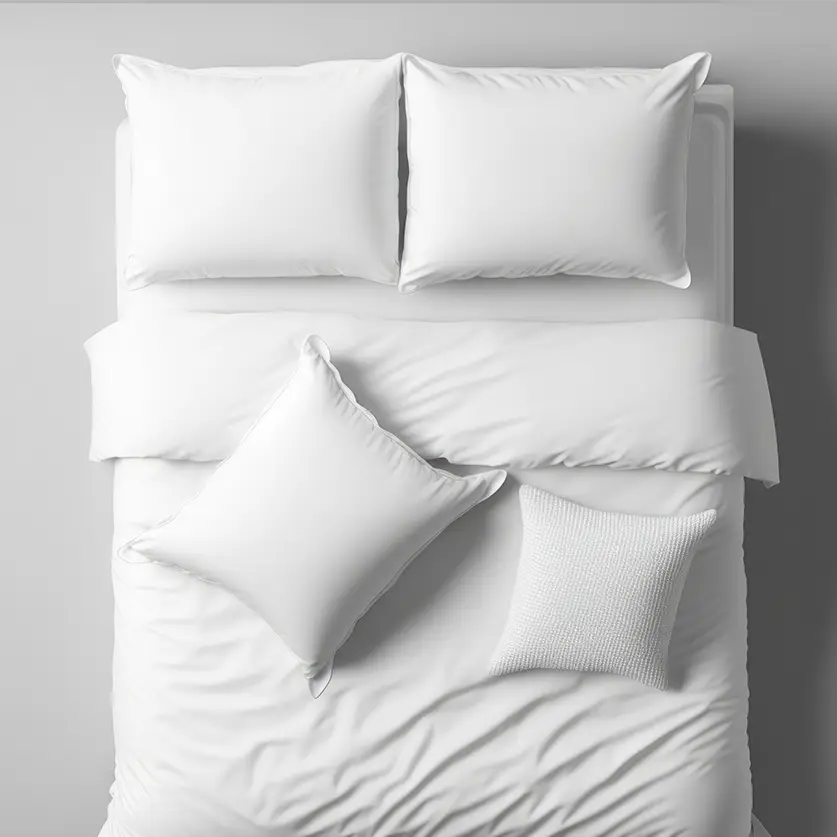 Matras leasen inclusief matras, witte kussens en dekbedovertrek