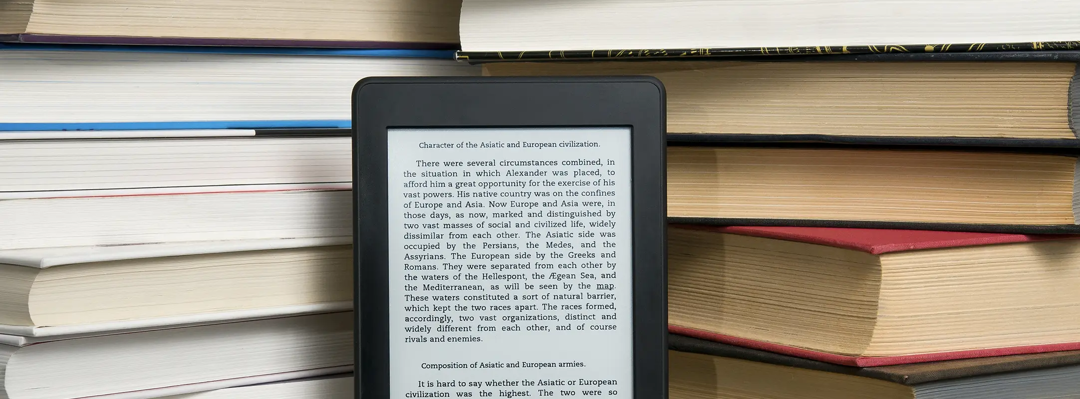 Boeken en ebooks op een e-reader
